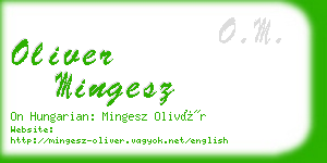 oliver mingesz business card